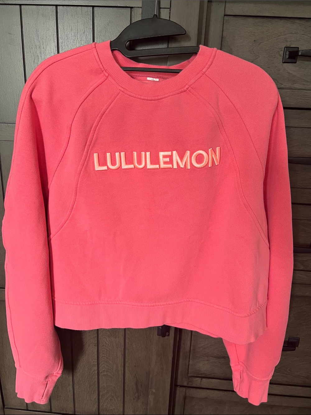 lululemon athletica Coral Logo Crew Sweatshirt